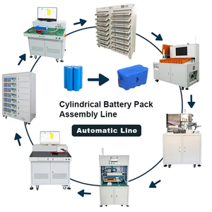 Turnkey Project 18650 21700 26650 32700 Cylindrical Lithium Ion Battery Pack Module Assembly Production Line